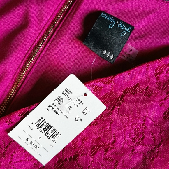 NWT Sleeveless Asymmetrical High Low Lace Dress - size 8 - Picture 7 of 10